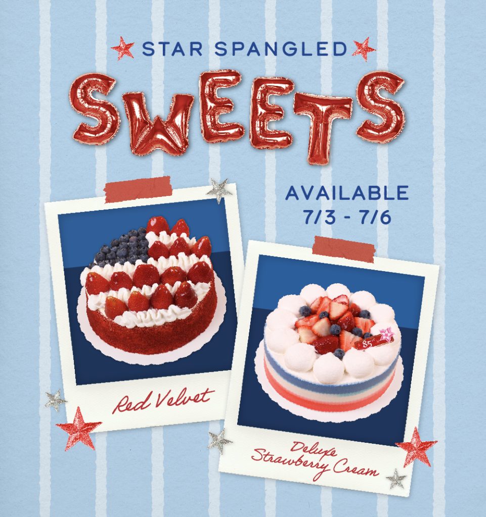 Star Spangled Sweets | Available 7/3-7/6 | Red Velvet, Deluxe Strawberry Cream
