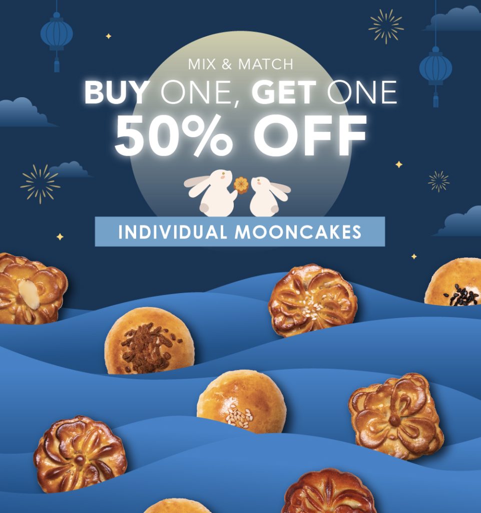 Mix & Match Buy One Get One 50% OFF Individual Mooncakes