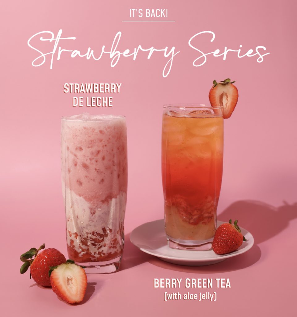It's back! Strawberry Series Strawberry De Leche Berry Green Tea (with aloe jelly)