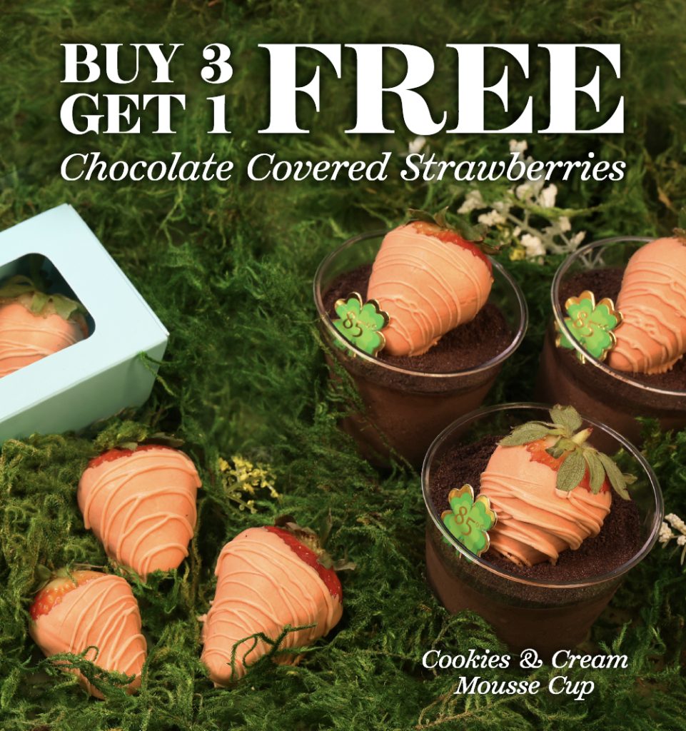 BUY 3 GET 1 FREE Chocolate Covered Strawberries | Cookies & Cream Mousse Cup