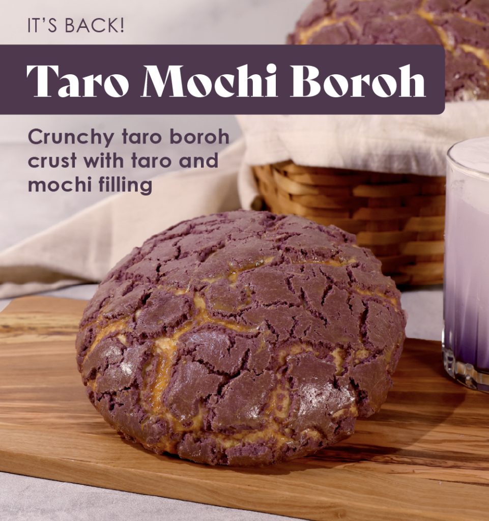 It's back! Taro Mochi Boroh | Crunchy taro boroh crust with taro and mochi filling